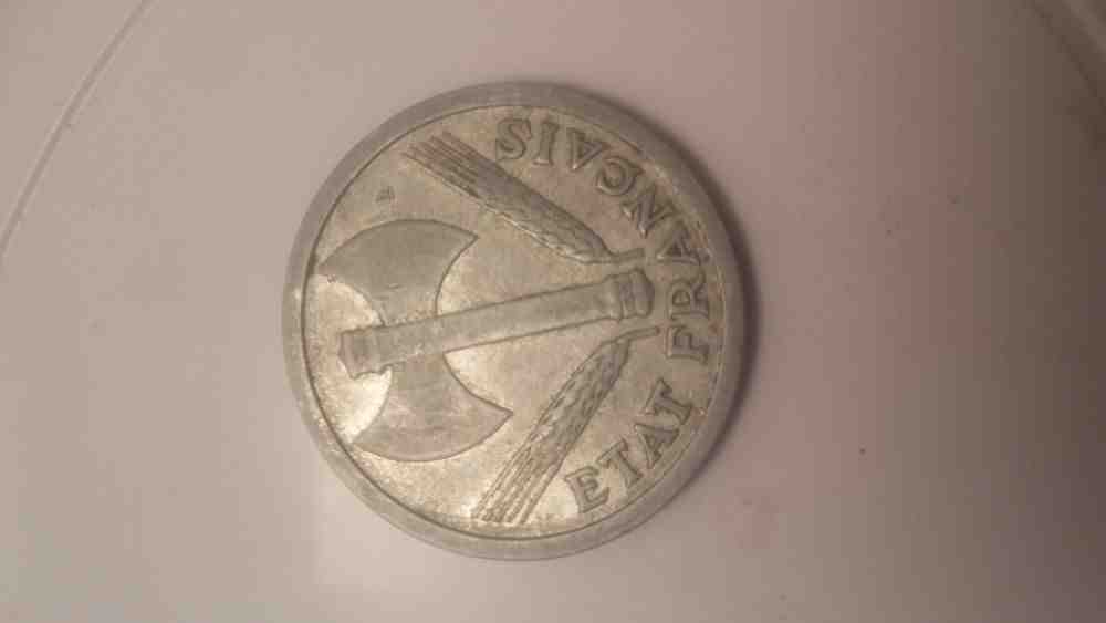 1943-2-Francs-Weighing-Two-Grams-Lb-On-Right-Of-Axe-Blade